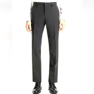 Hugo Boss Mens Pants Size 38 Regular Charcoal Gray Virgin Wool H Huge 224 New